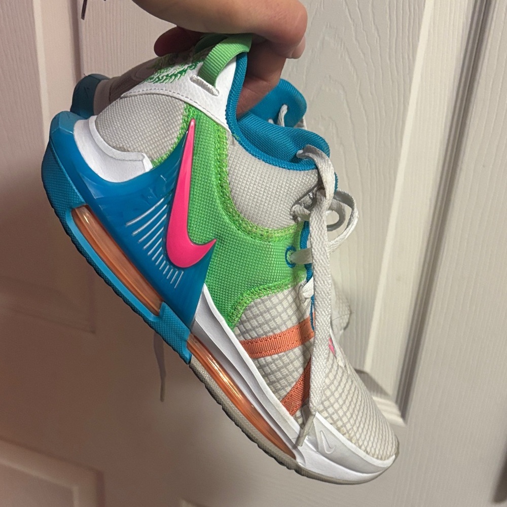 Nike Kids White and Blue Sneakers